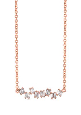1/3 ct. t.w. Nude Diamonds™ Adjustable Necklace in 14K Strawberry Gold®