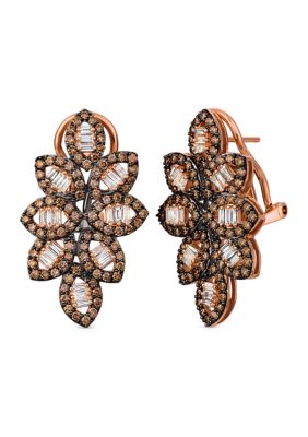 Le Vian® Earrings featuring 1/2 ct. t.w. Nude Diamonds™, 1.32" ct. t.w