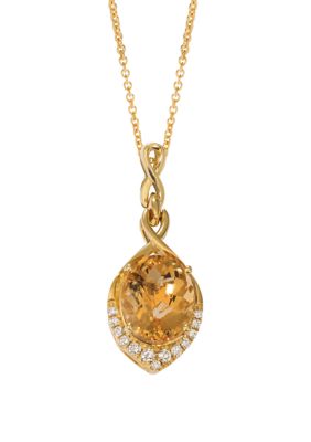 Le Vian Creme BruleeÂ® 4.25 ct. t.w. Cinnamon CitrineÂ®, 1/5 ct. t.w. Nude Diamondsâ¢ Pendant in 14k Honey Gold -  5400455YRKR385