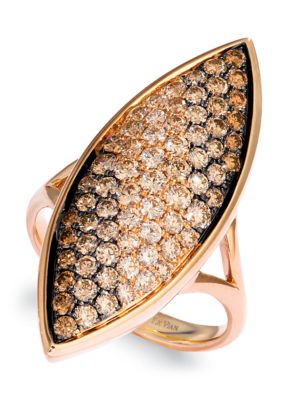 Le Vian 1.5 Ct. T.w. Chocolate OmbrÃ© Diamond And 1/5 Ct. T.w. Vanilla Diamond Ring In 14K Rose Gold