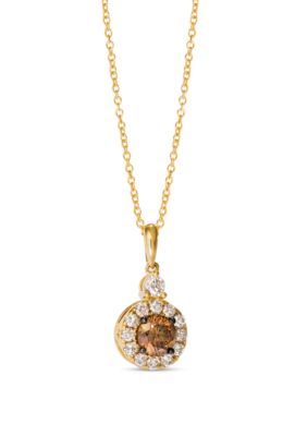 1/2 ct. t.w. Chocolate Diamonds®, 1/3 ct. t.w. Nude Diamonds™ Pendant in 14k Honey Gold™