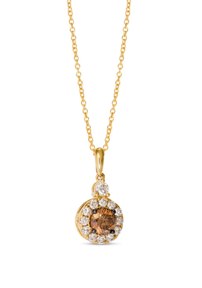 1/2 ct. t.w. Chocolate Diamonds®, 1/3 ct. t.w. Nude Diamonds™ Pendant in 14k Honey Gold™