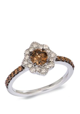  5/8 ct. t.w. Chocolate Diamonds®, 1/6 ct. t.w. Nude Diamonds™ Ring in 14k Vanilla Gold®