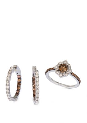  5/8 ct. t.w. Chocolate Diamonds®, 1/6 ct. t.w. Nude Diamonds™ Ring in 14k Vanilla Gold®