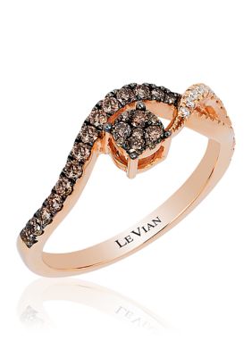 Le Vian® Vanilla Diamonds® and Chocolate Diamonds® Ring in 14K Vanilla ...