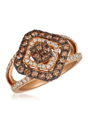 Le Vian 1/2 Ct. T.w. Nude Diamonds And 1/2 Ct. T.w. Chocolate Diamonds Ring In 14K Rose Gold