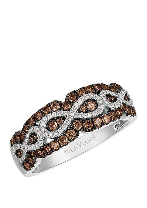 1/2 ct. t.w. Chocolate Diamonds® and 1/8 ct. t.w. Vanilla Diamonds® Ring in 14k Vanilla Gold®