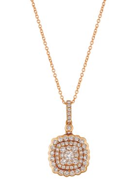 1 ct. t.w. Vanilla Diamond® Pendant Necklace in 14K Strawberry Gold® 