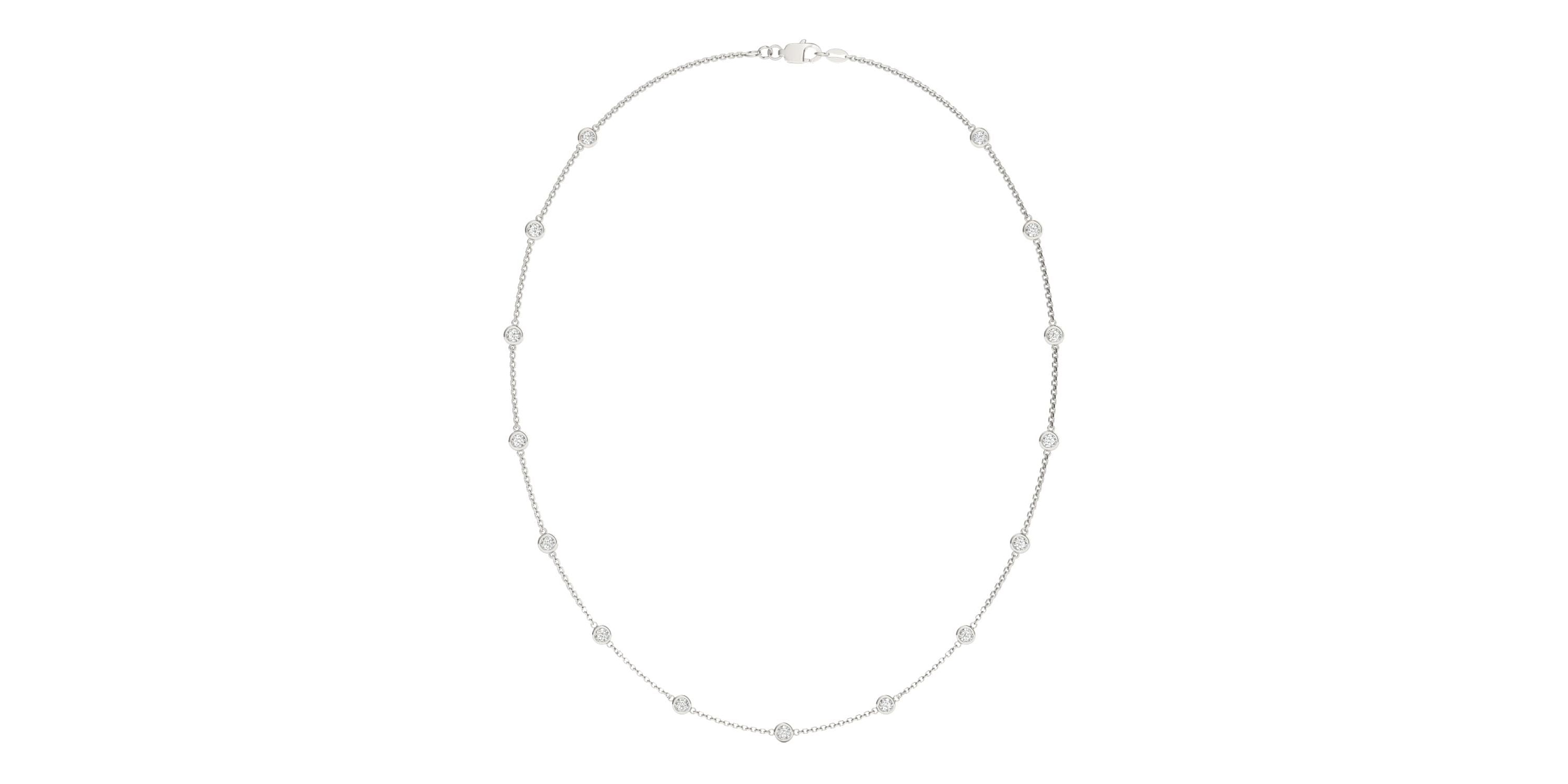 1.5 ct. tw. Lab Created Moissanite Fifteen Stone Station Necklace