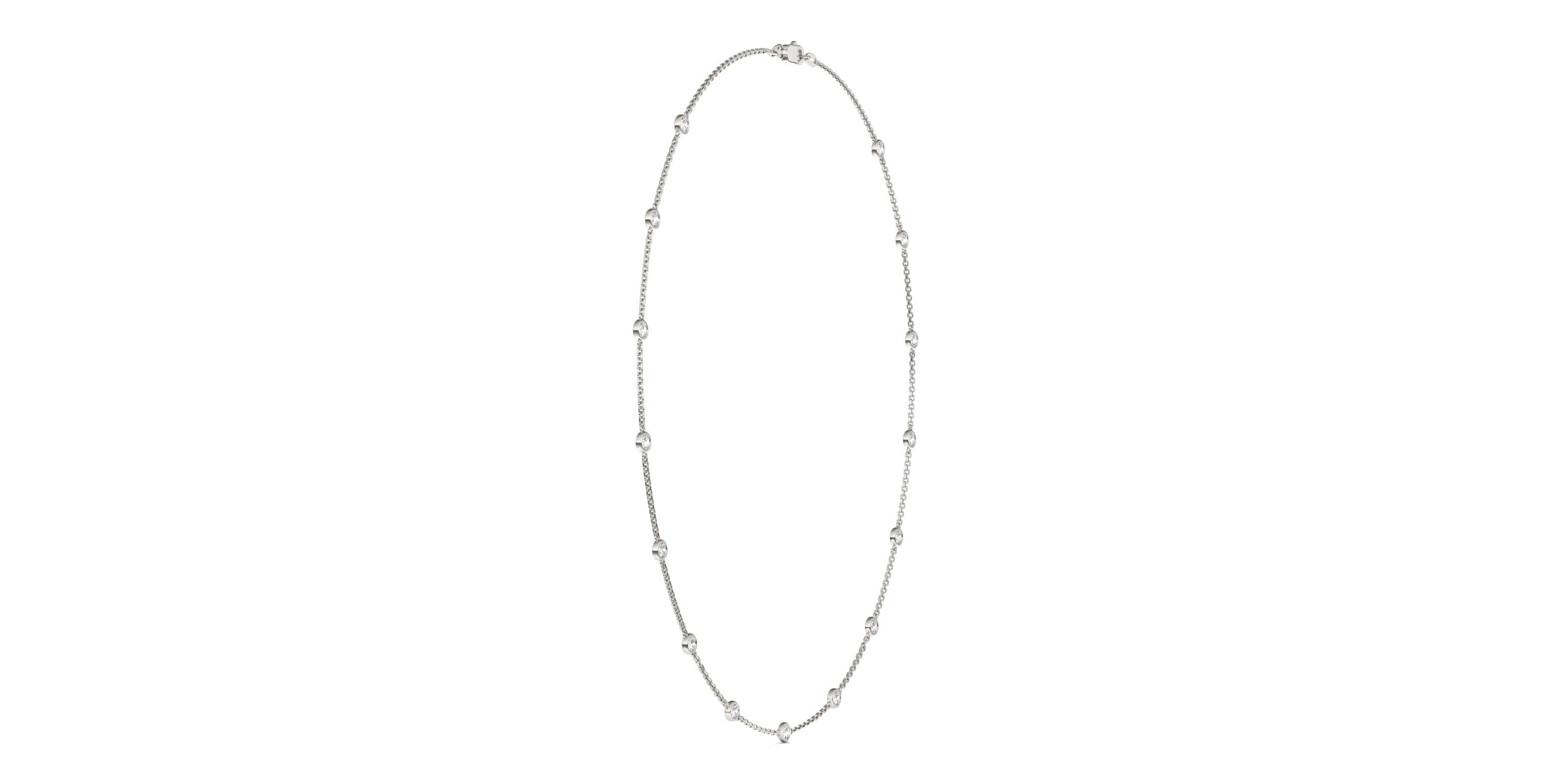 1.5 ct. tw. Lab Created Moissanite Fifteen Stone Station Necklace