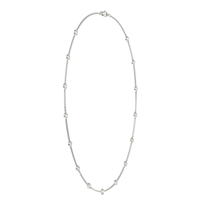 1.5 ct. tw. Lab Created Moissanite Fifteen Stone Station Necklace