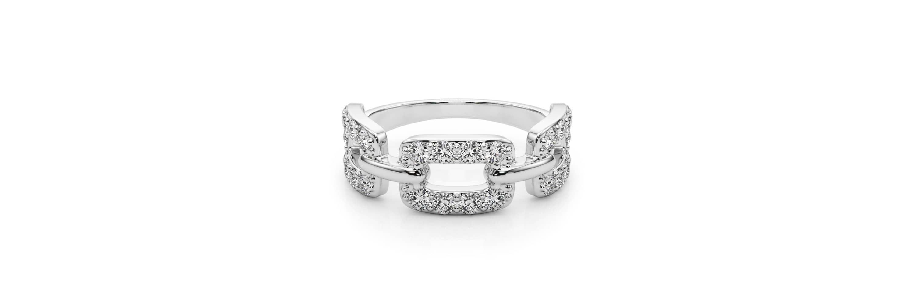 Charles & Colvard 3/4 ct. tw. Lab Created Moissanite Chain Link Band in Sterling Silver