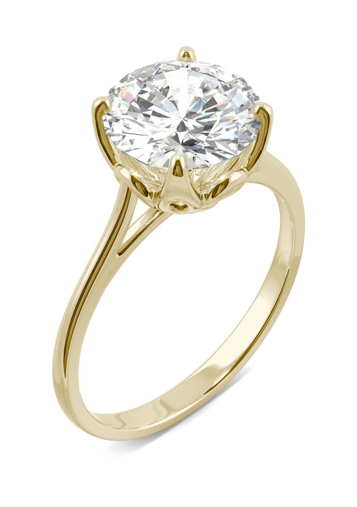 2.7 ct. t.w. Moissanite Solitaire Ring in 14K Yellow Gold