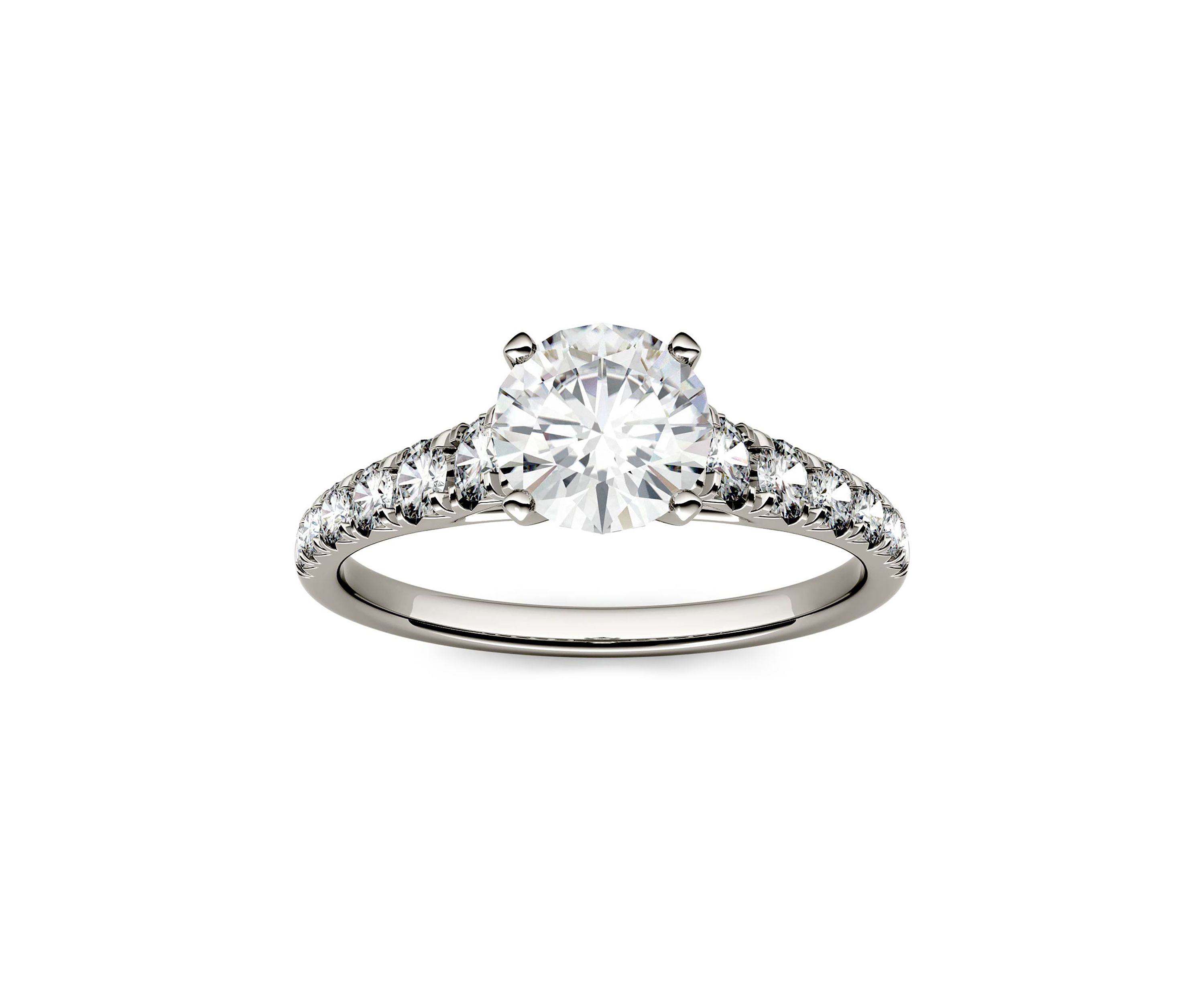 1.29 ct. t.w. Moissanite Engagement Ring in 14K White Gold