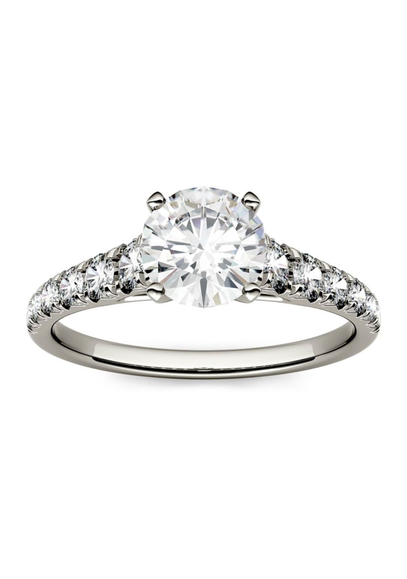 1.29 ct. t.w. Moissanite Engagement Ring in 14K White Gold
