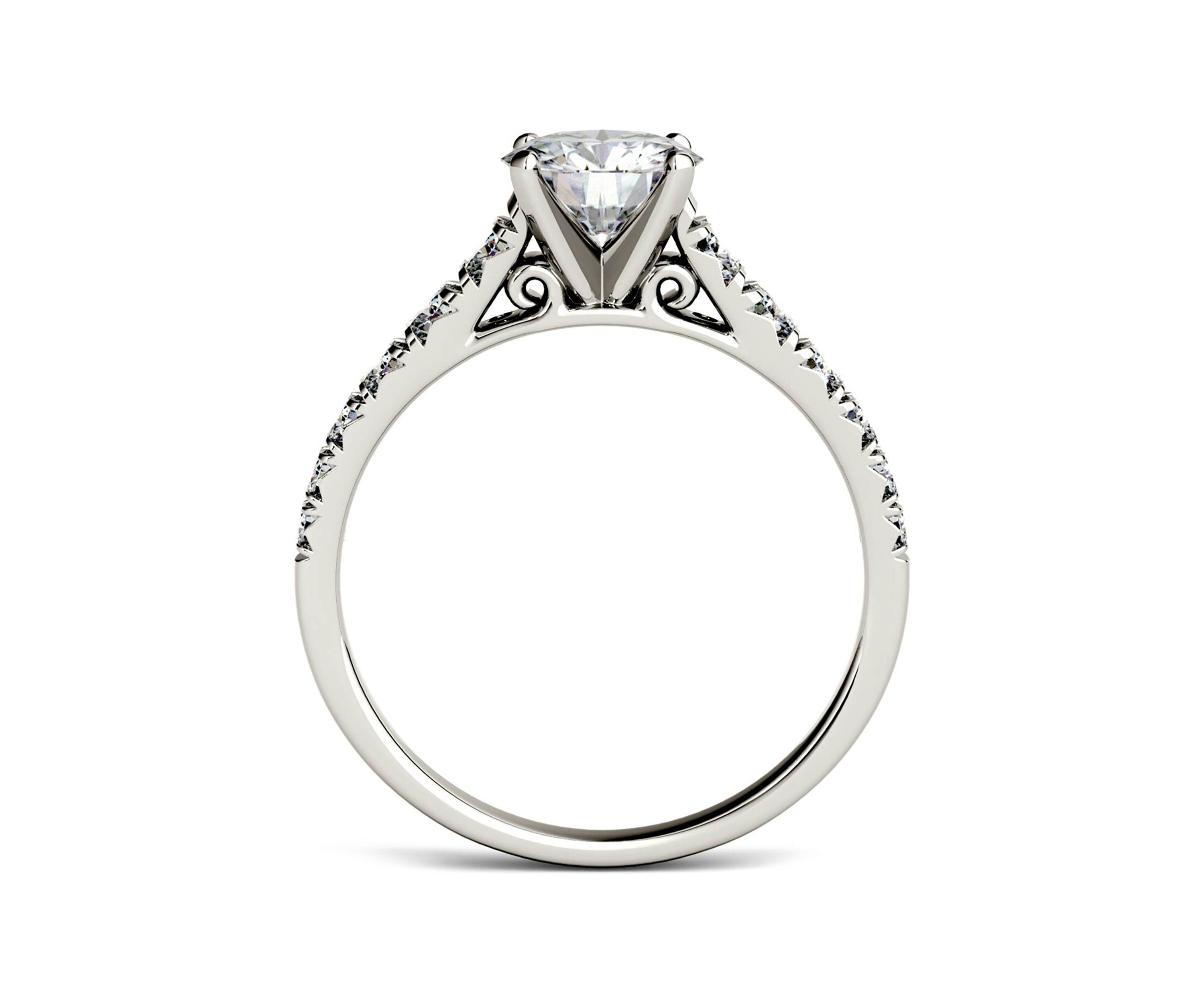 1.29 ct. t.w. Moissanite Engagement Ring in 14K White Gold