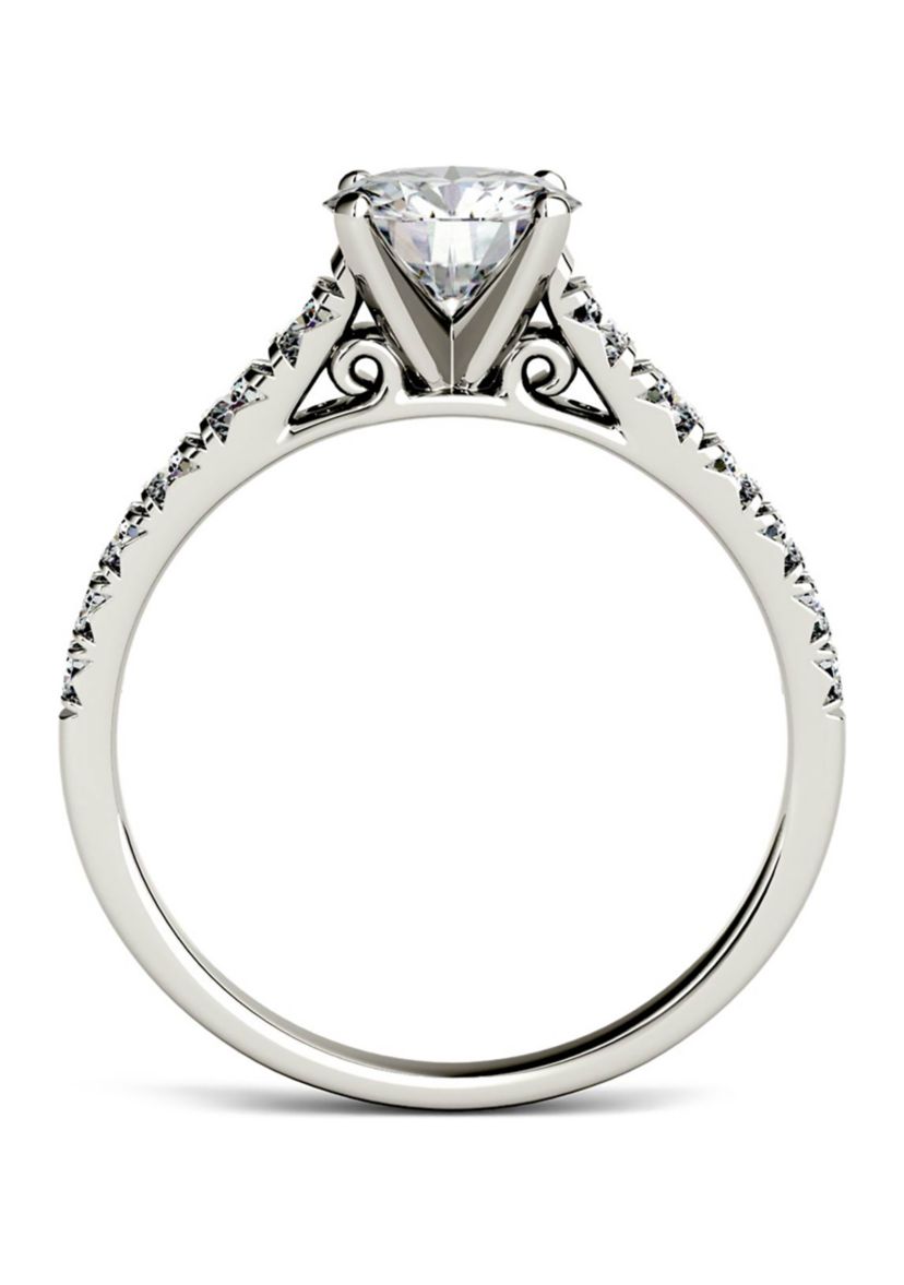 1.29 ct. t.w. Moissanite Engagement Ring in 14K White Gold