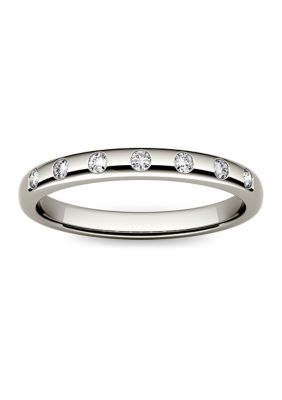 Charles & Colvard 1/10 Ct. T.w. Moissanite Stackable Band In 14K White Gold