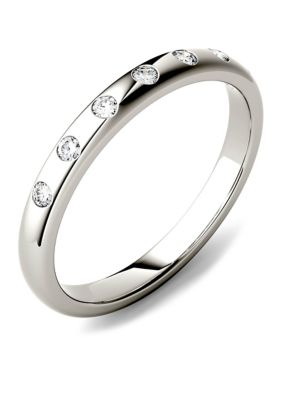 1/10 ct. t.w. Moissanite Stackable Band 14K White Gold