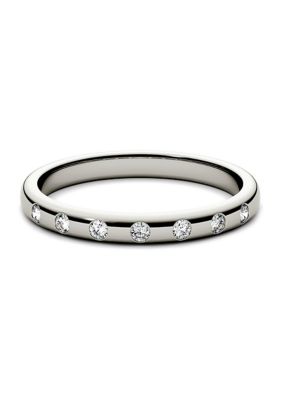 1/10 ct. t.w. Moissanite Stackable Band 14K White Gold