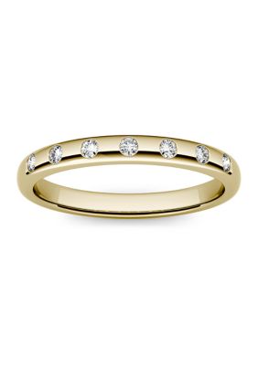Charles & Colvard 1/10 Ct. T.w. Moissanite Stackable Band In 14K Yellow Gold