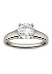 1 ct. t.w. Moissanite Solitaire Ring in 14K White Gold