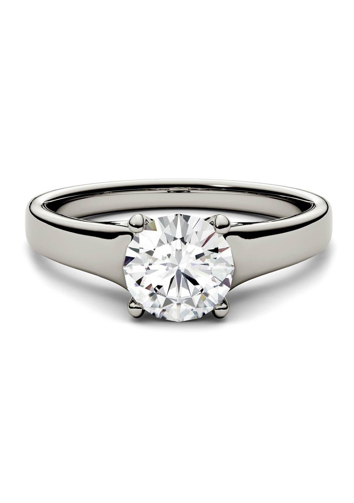 1 ct. t.w. Moissanite Solitaire Ring in 14K White Gold