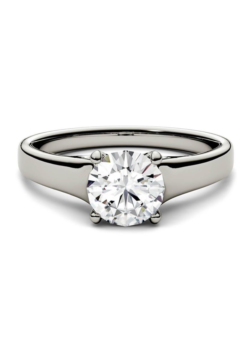1 ct. t.w. Moissanite Solitaire Ring in 14K White Gold