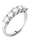 1.15 ct. t.w. Moissanite Five Stone Band in 14K White Gold
