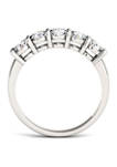 1.15 ct. t.w. Moissanite Five Stone Band in 14K White Gold