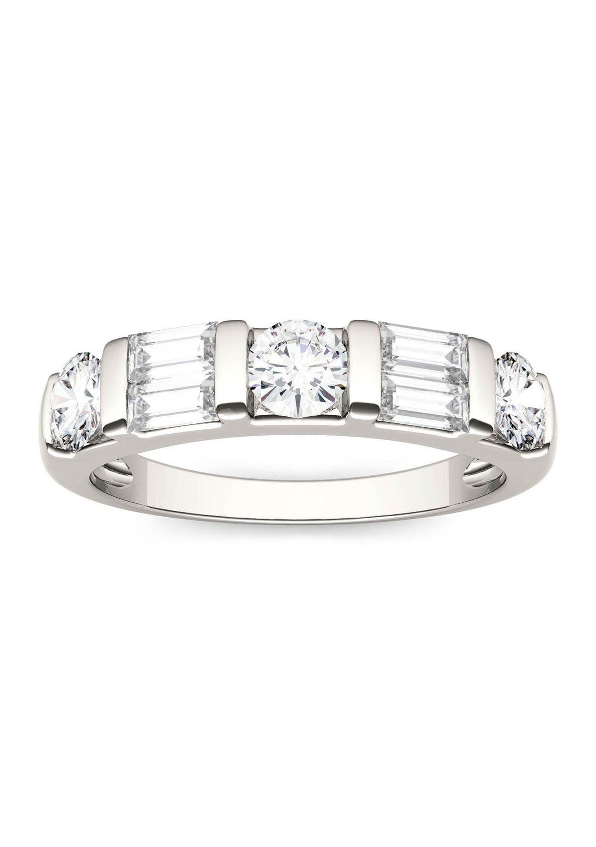 1.15 ct. t.w. Moissanite Baguette Stackable Band in 14K White Gold