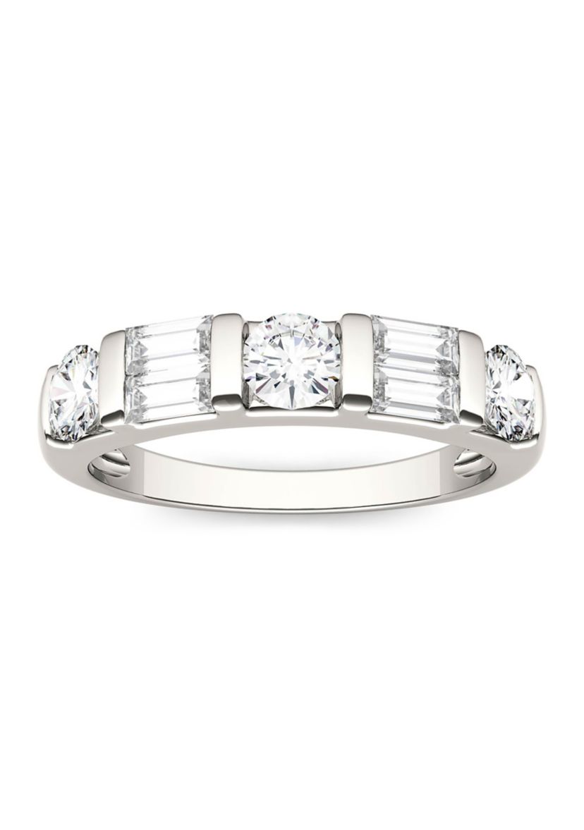 1.15 ct. t.w. Moissanite Baguette Stackable Band in 14K White Gold