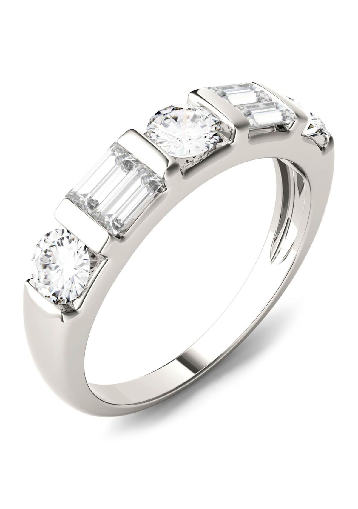 1.15 ct. t.w. Moissanite Baguette Stackable Band in 14K White Gold
