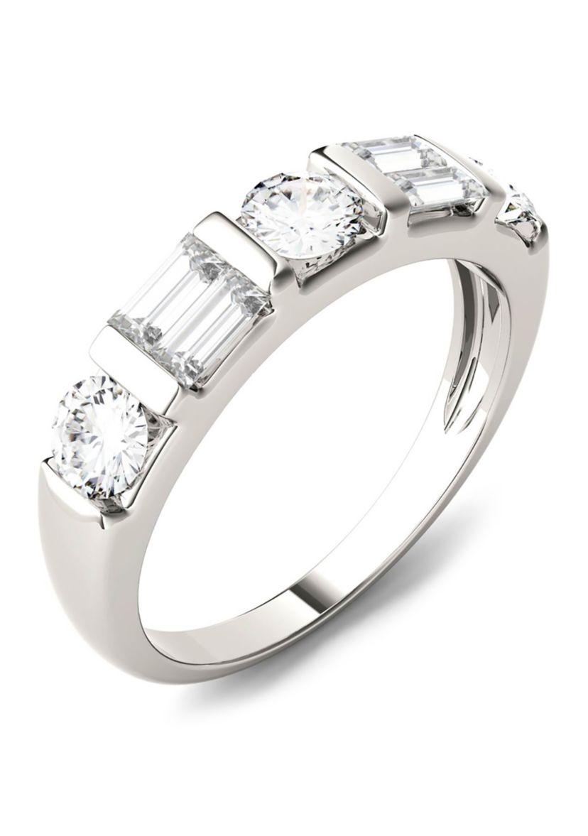 1.15 ct. t.w. Moissanite Baguette Stackable Band in 14K White Gold
