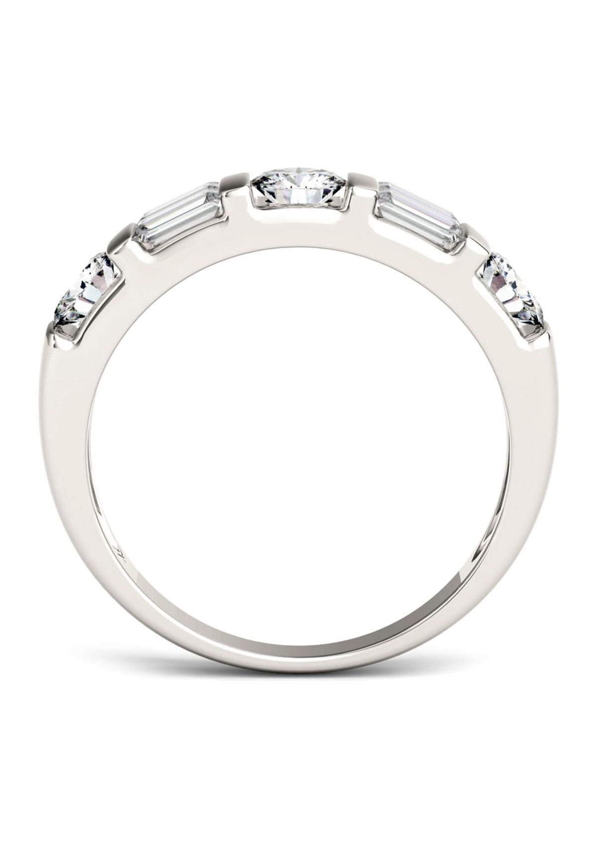 1.15 ct. t.w. Moissanite Baguette Stackable Band in 14K White Gold
