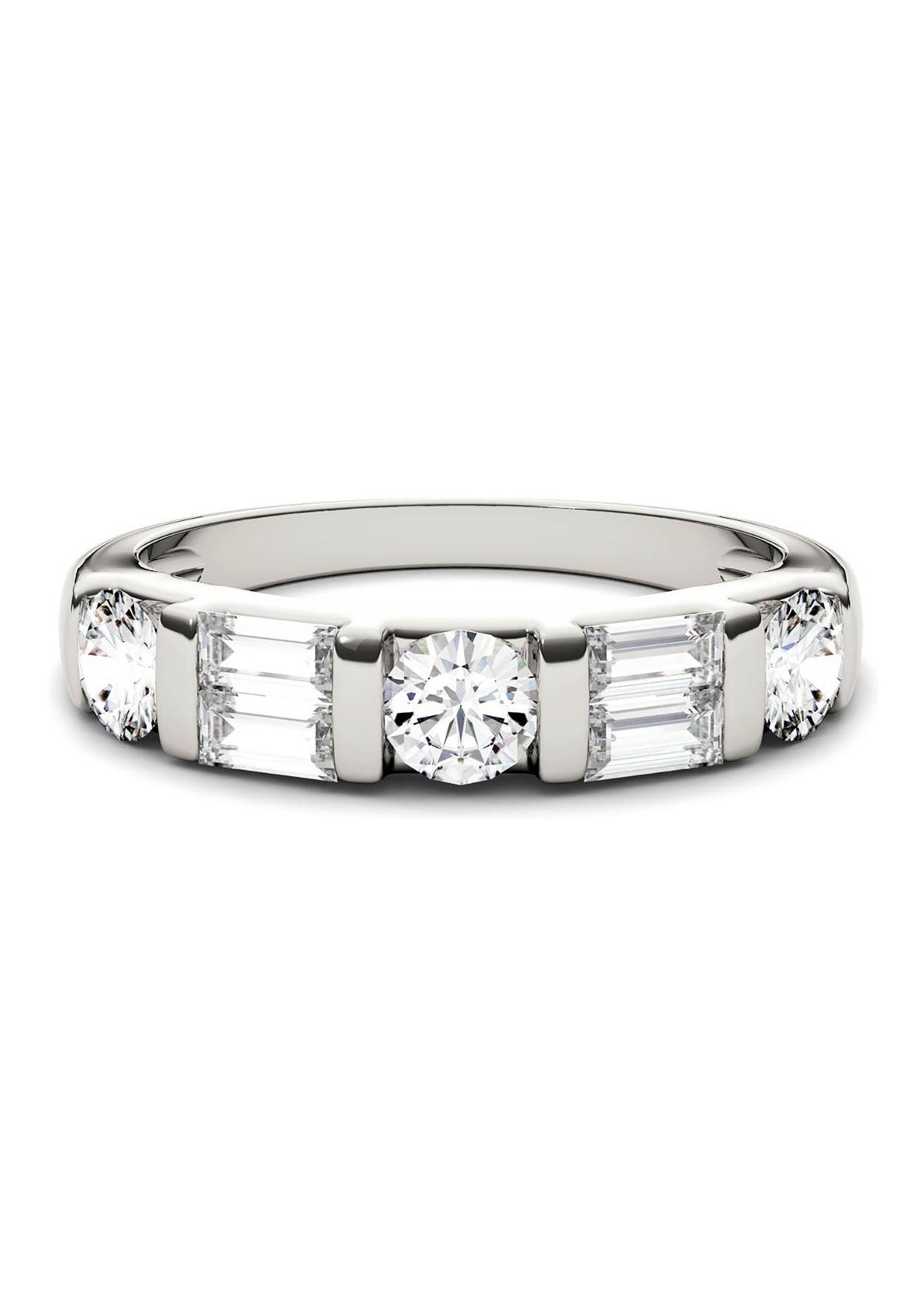 1.15 ct. t.w. Moissanite Baguette Stackable Band in 14K White Gold