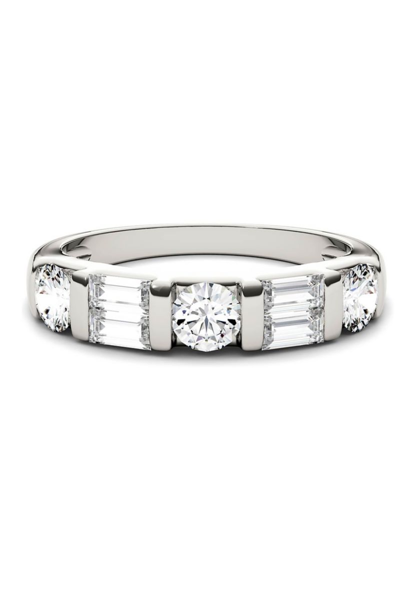 1.15 ct. t.w. Moissanite Baguette Stackable Band in 14K White Gold