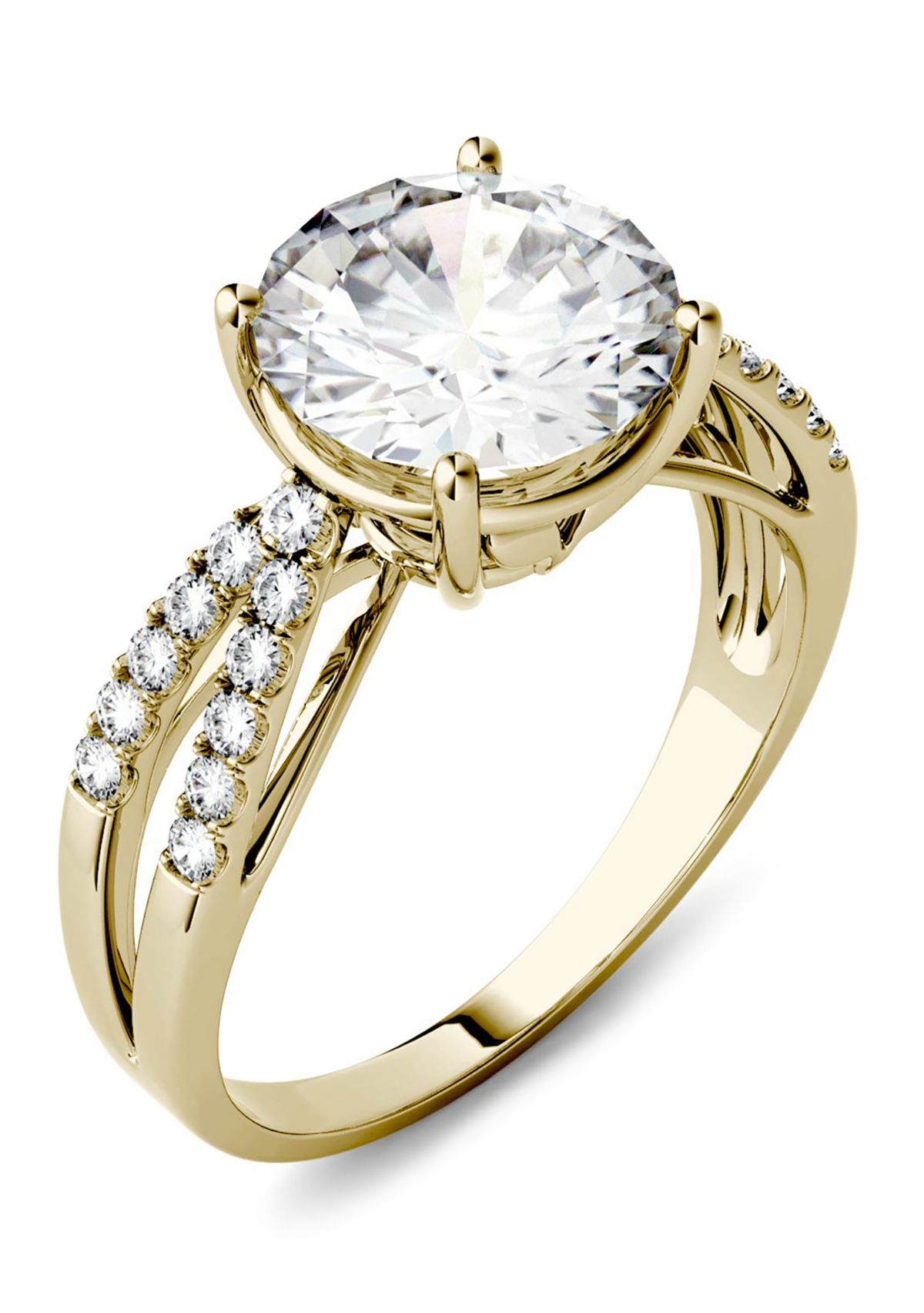 2.92 ct. t.w. Moissanite Engagement Ring in 14K Yellow Gold