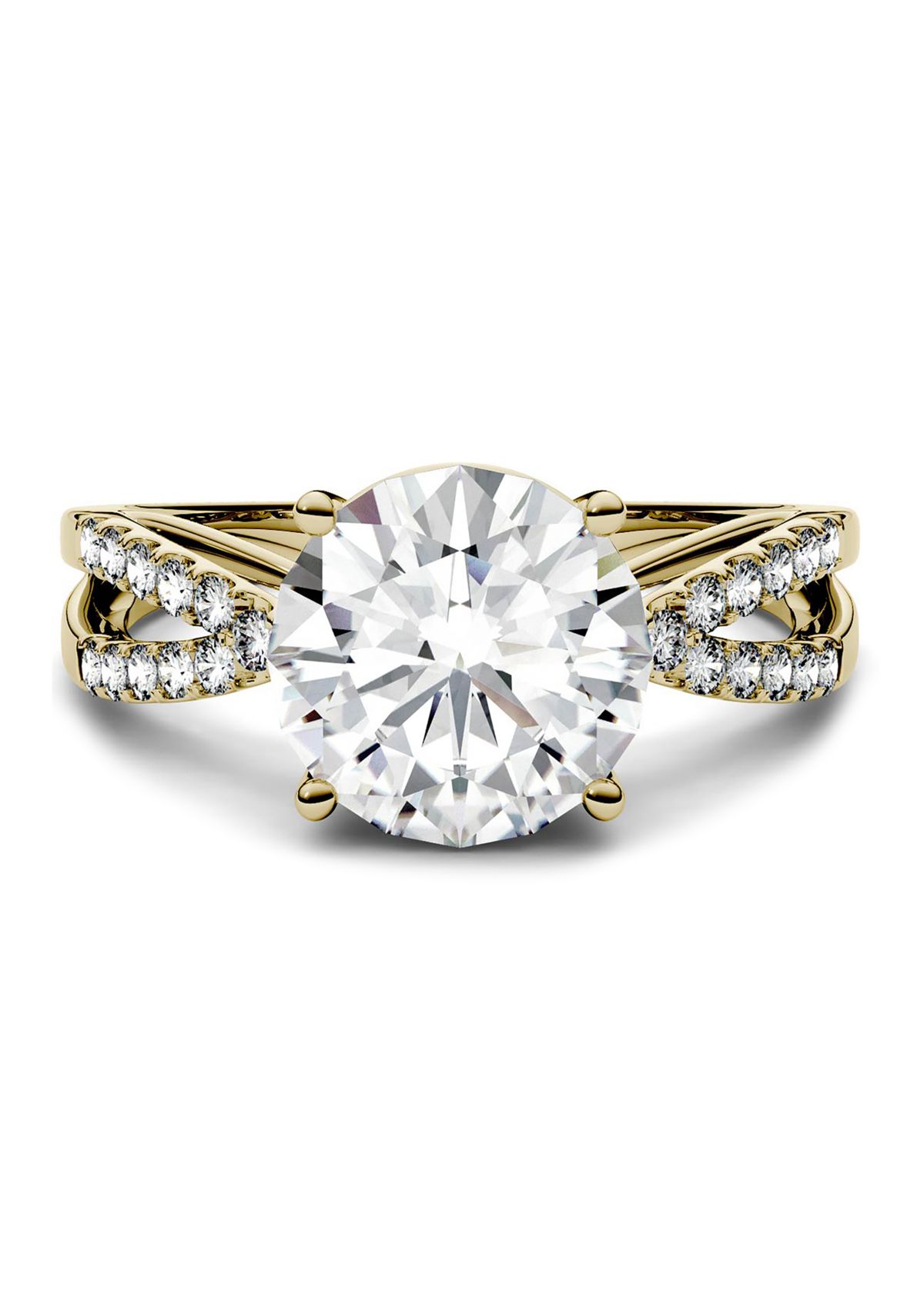 2.92 ct. t.w. Moissanite Engagement Ring in 14K Yellow Gold