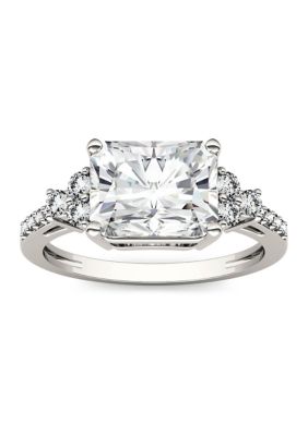 Charles & Colvard 2.9 Ct. T.w. Lab Created Moissanite Radiant Engagement Ring In 14K White Gold