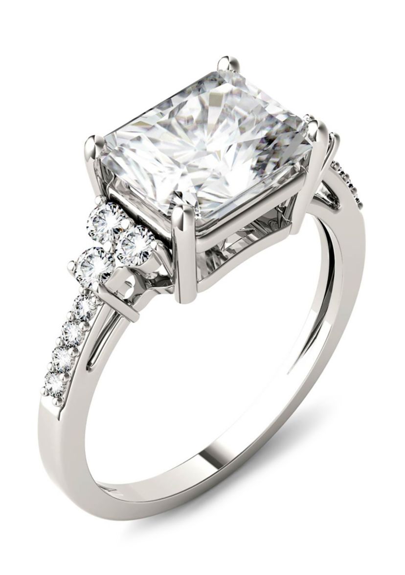 2.9 ct. t.w. Lab Created Moissanite Radiant Engagement Ring in 14K White Gold