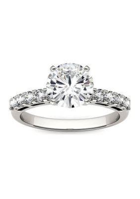 Charles & Colvard 1.8 Ct. T.w. Lab Created Moissanite Engagement Ring In 14K White Gold