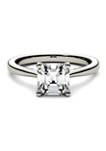 1.3 ct. t.w. Lab Created Moissanite Asscher Solitaire Ring in 14K White Gold
