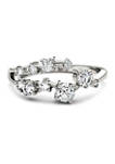 1/2 ct. t.w. Lab Created Moissanite Galaxy Fashion Ring in 14K White Gold