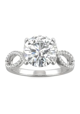 Charles & Colvard 2.95 Ct. T.w. Lab Created Moissanite Engagement Ring In 14K White Gold