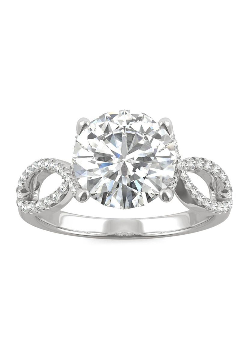 2.95 ct. t.w. Lab Created Moissanite Engagement Ring in 14K White Gold