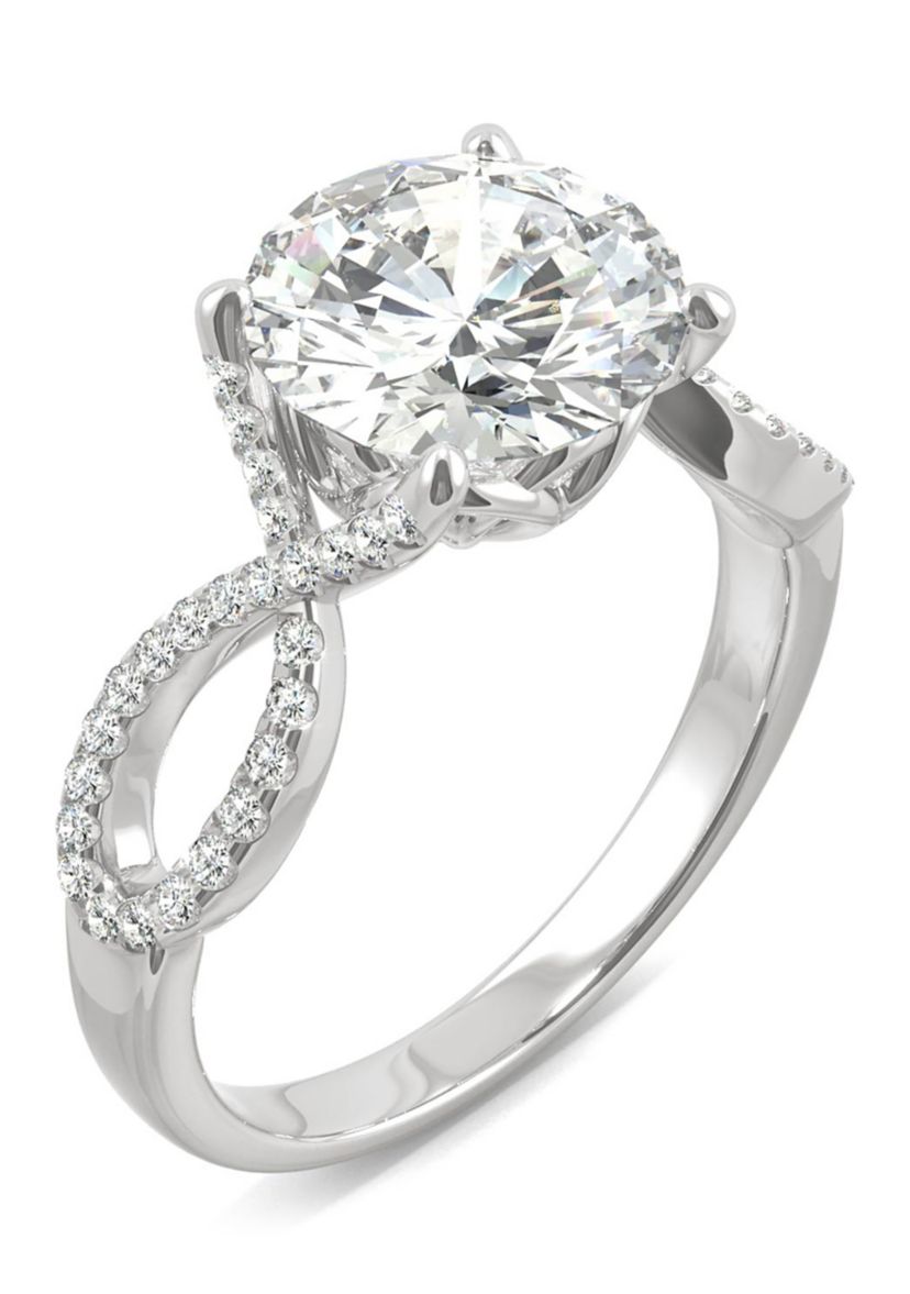 2.95 ct. t.w. Lab Created Moissanite Engagement Ring in 14K White Gold