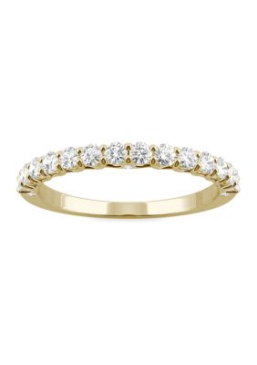 Charles & Colvard 1/2 Ct. T.w. Lab Created Moissanite Wedding Band In 14K Yellow Gold