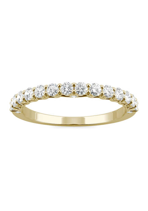 1/2 ct. t.w. Lab Created Moissanite Wedding Band in 14K Yellow Gold