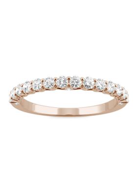 Charles & Colvard 1/2 Ct. T.w. Lab Created Moissanite Wedding Band In 14K Rose Gold
